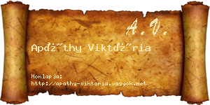 Apáthy Viktória névjegykártya