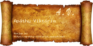 Apáthy Viktória névjegykártya